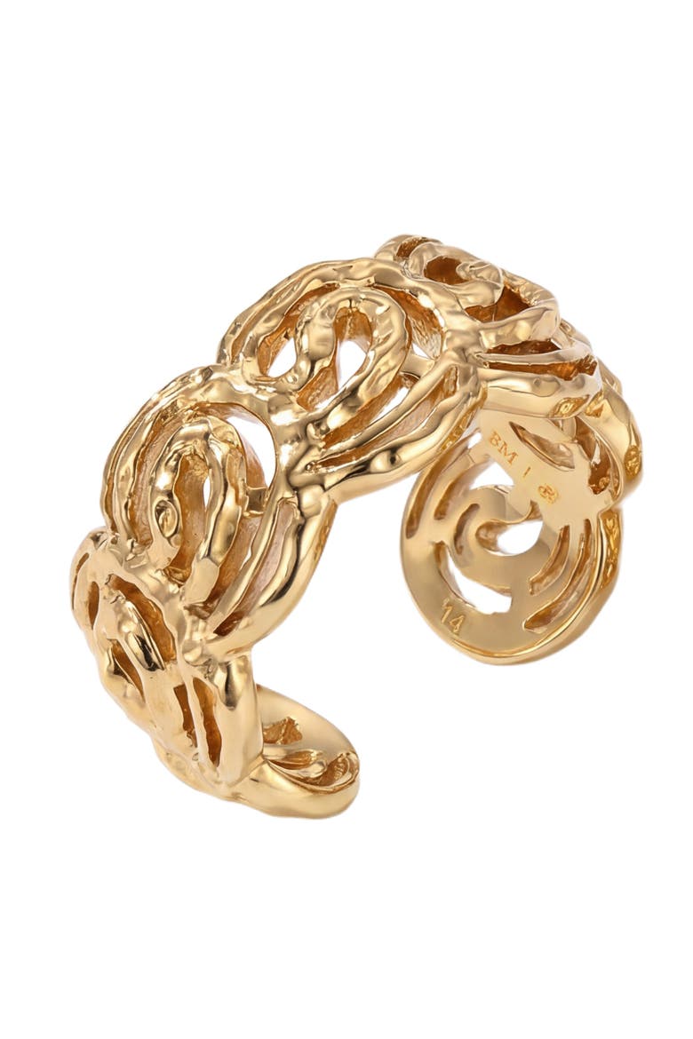 Mono Spiral Small Ring, Alternate, color, Gold