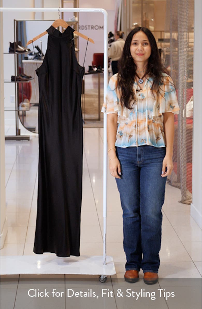 Lara Satin Bias Cut Maxi Dress, sales video thumbnail