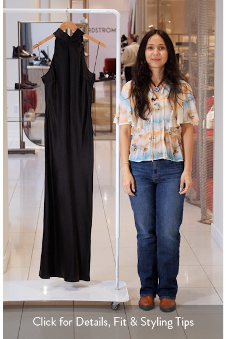 Lara Satin Bias Cut Maxi Dress video
