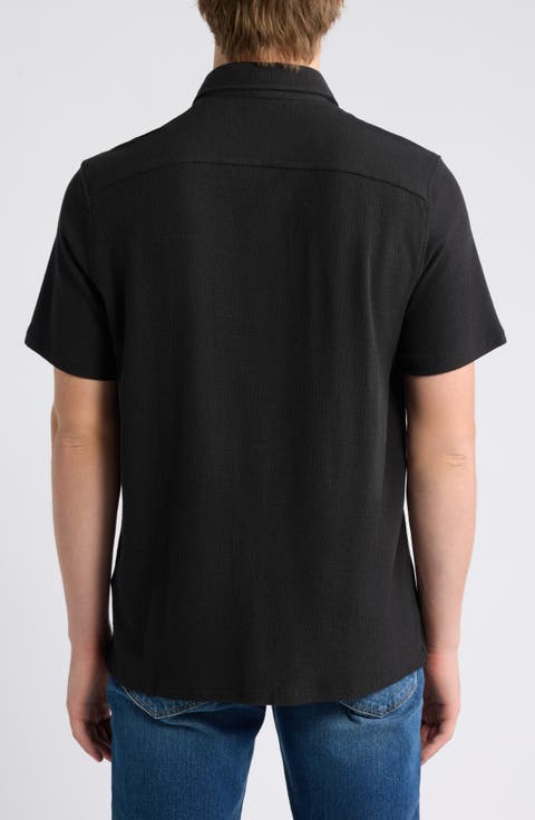 Short Sleeve Waffle Knit Shirt