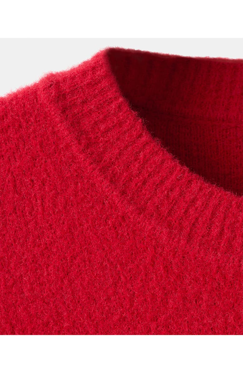 MANGO Knit Crewneck Sweater, Alternate, color, Red