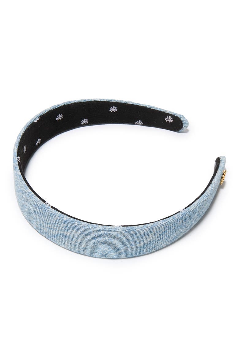 Bessette Denim Headband, Alternate, color, STONE WASH