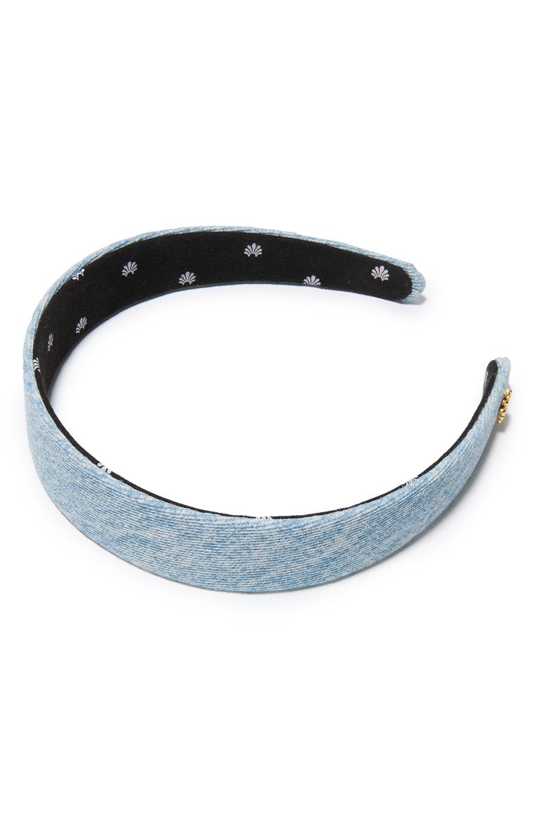 Lele Sadoughi Bessette Denim Headband, Alternate, color, Stone Wash
