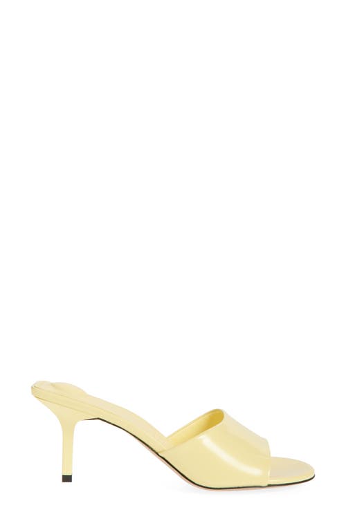 Jacquemus Cubisto Italian Kitten Heel Mules In Light Yellow 210