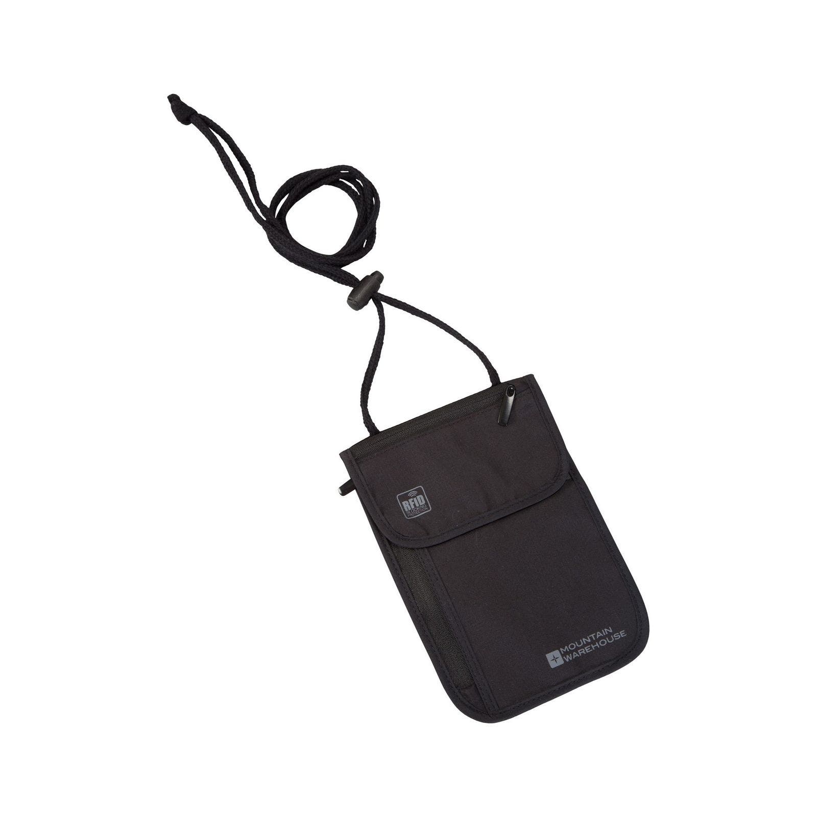 Logo Rfid Blocking Neck Pouch, Alternate, color, Black