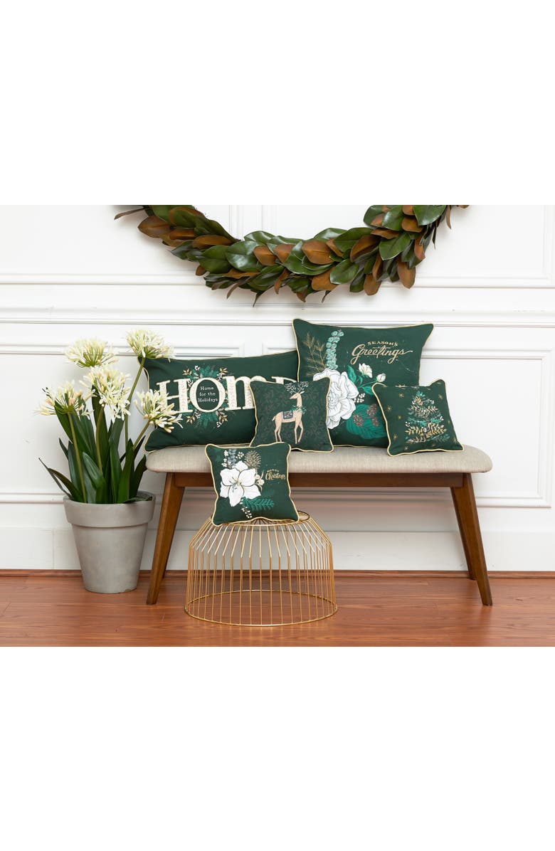 C&F Home Emerald Home Christmas Throw Pillow, 14" x 22", Alternate, color, Green