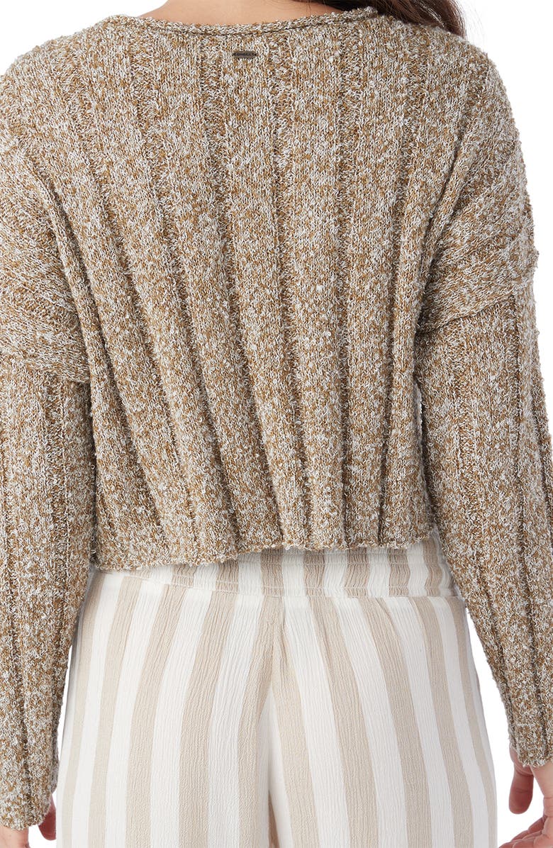 O'Neill Dellian Mélange Roll Neck Crop Sweater, Alternate, color, 