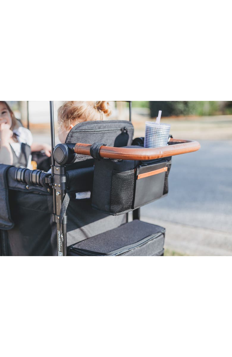 WonderFold Parent Console with Four Insulated Cup Holders, Alternate, color, Jet Black