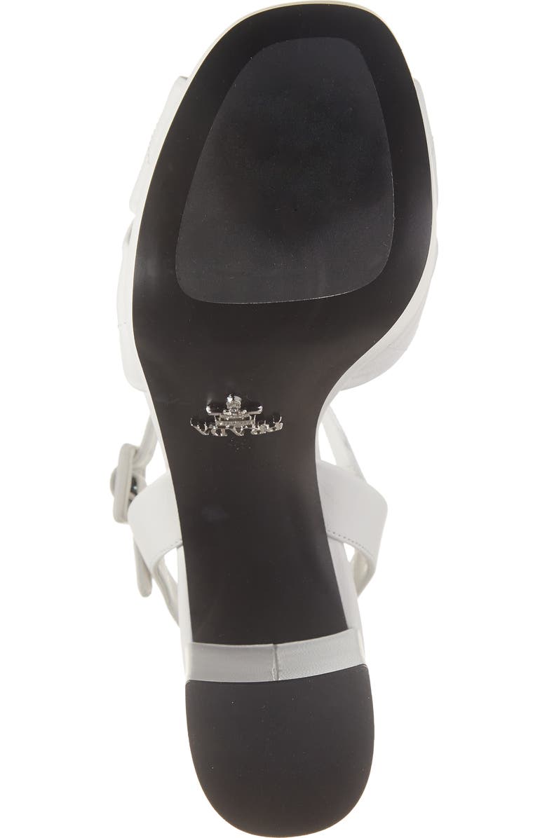 Prada Diagram Platform Sandal, Alternate, color, White