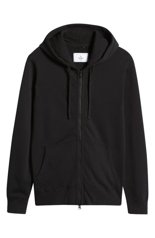 Reigning Champ Zip Hoodie In Black