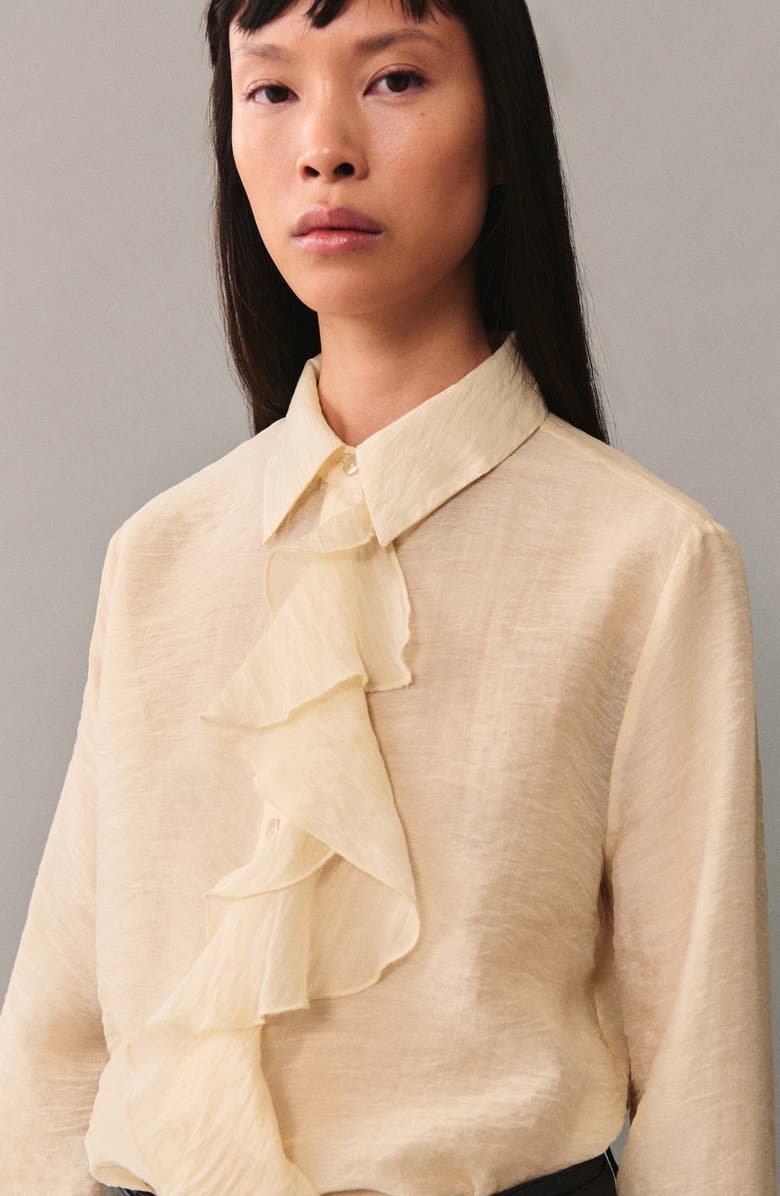 MANGO Flying Camisa Button-Up Top, Alternate, color,