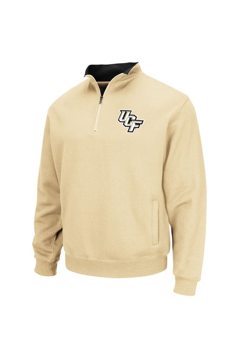 Men's Colosseum Gold UCF Knights Tortugas Quarter-Zip Sweatshirt, Alternate, color, Gold