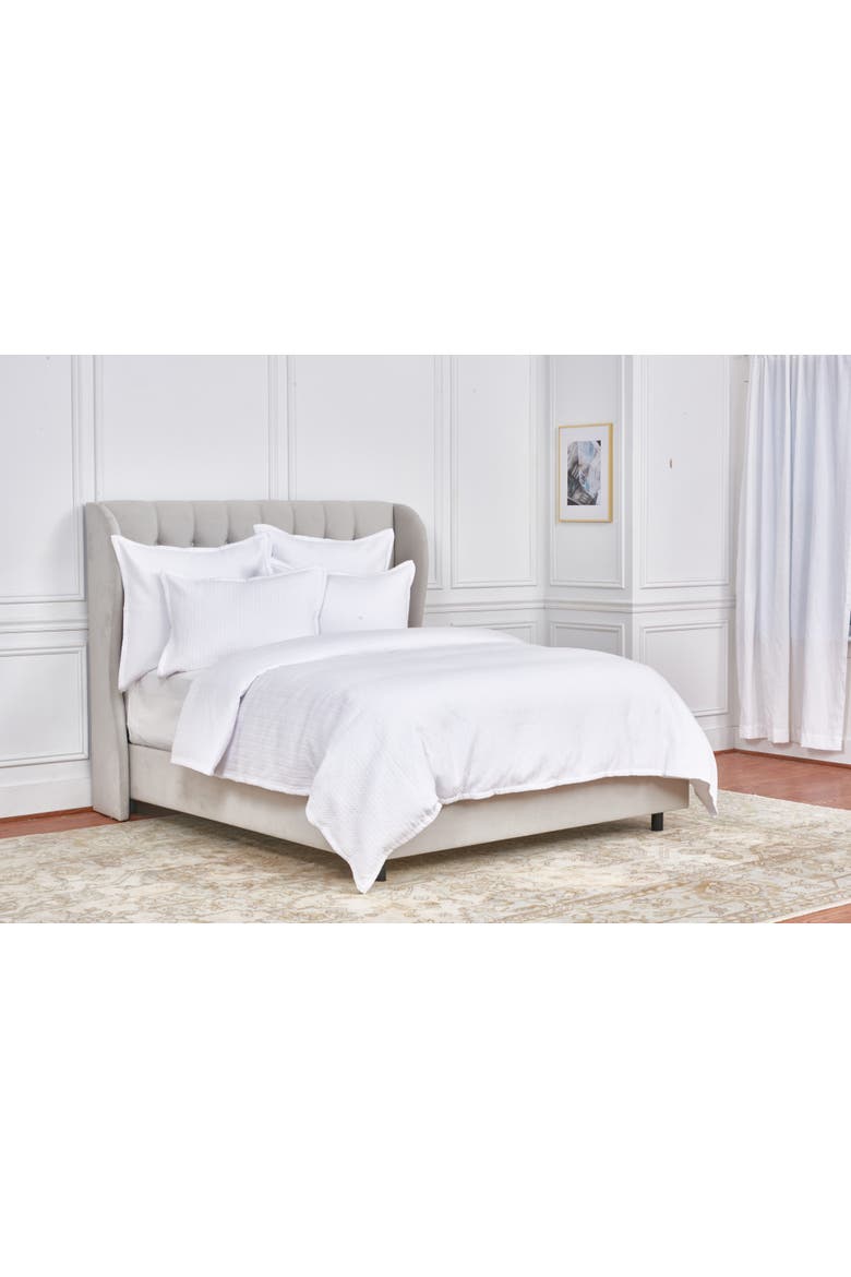 Edin Dove 100% Cotton King Sham 20" x 36", Alternate, color, White