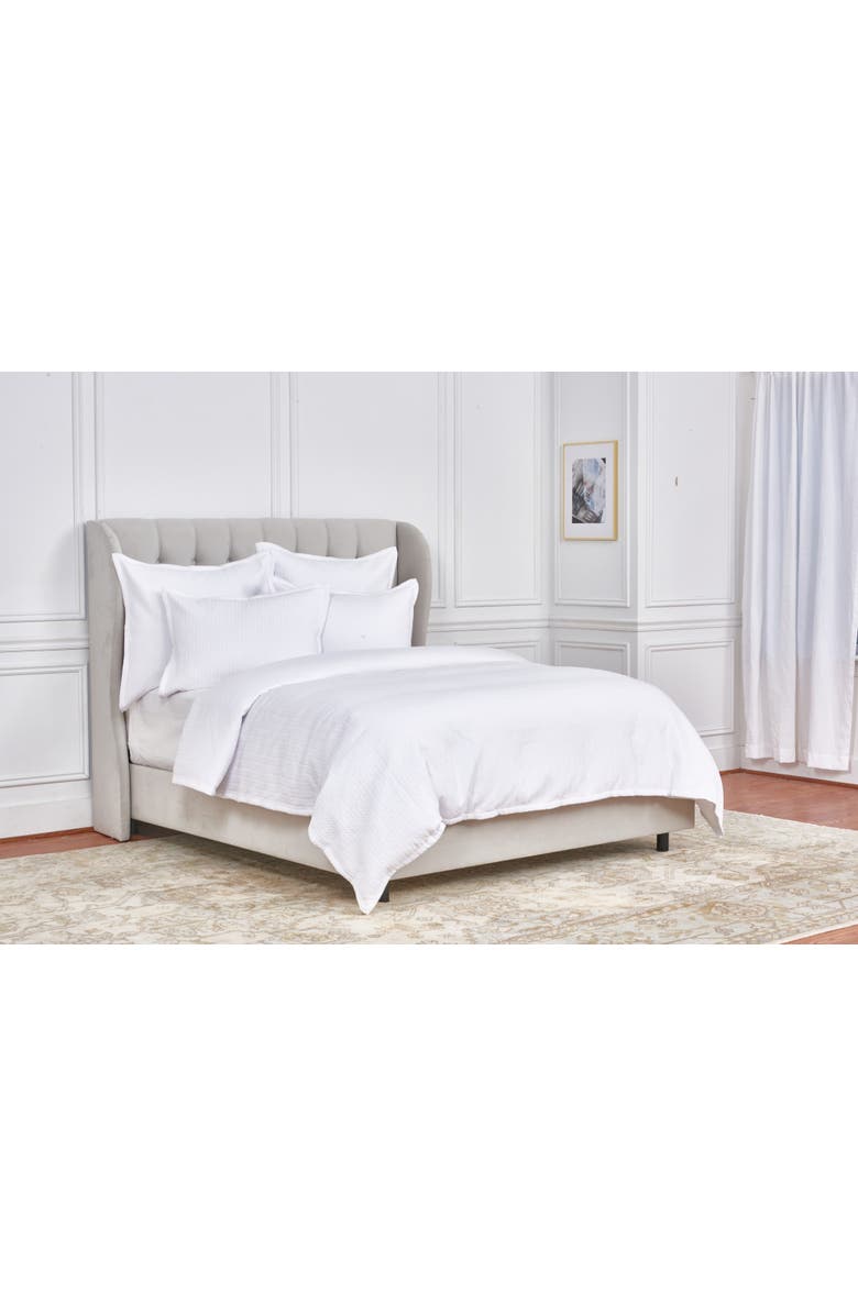 ELISABETH YORK Edin Dove 100% Cotton King Sham 20" x 36", Alternate, color, White