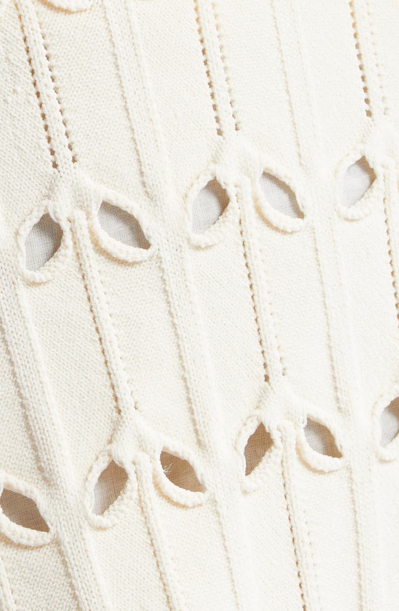 Zimmermann Rhiannon Pointelle Knit Shorts, Alternate, color, Cream