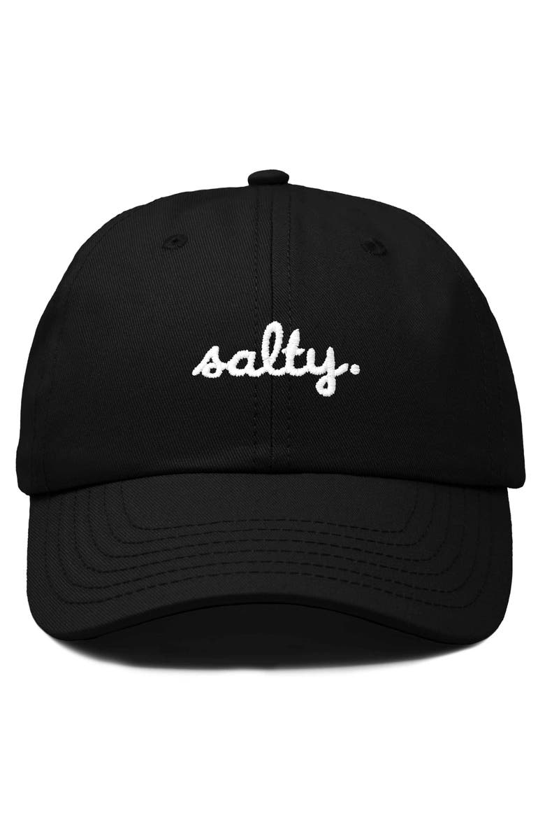 Dalix Salty Embroidered Everyday Hat, Main, color, Black