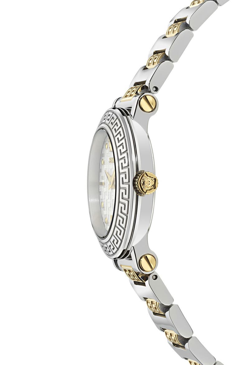 Greca Sphere Petite Bracelet Watch, 30mm, Alternate, color, TWO TONE