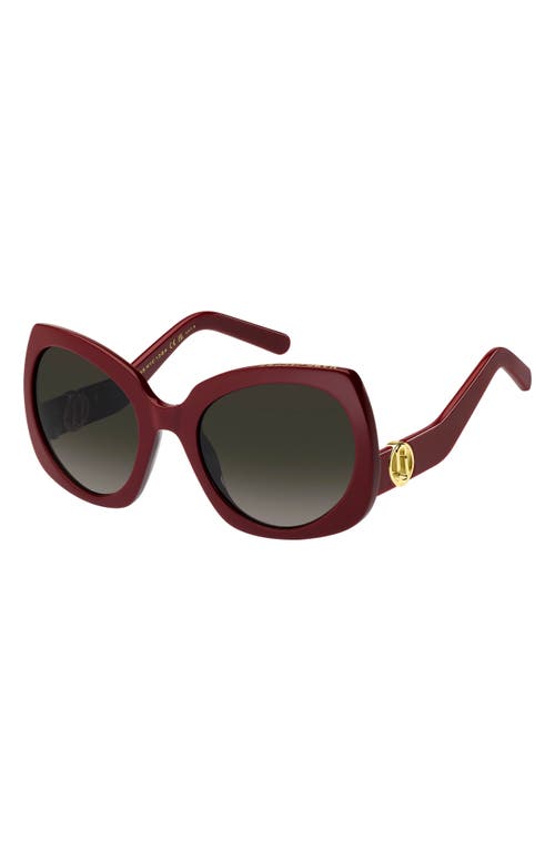 Marc Jacobs 57mm Gradient Butterfly Sunglasses In Burgundy/brown Sf