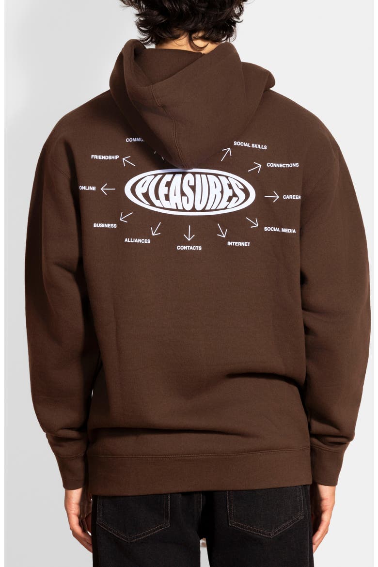 Overview Logo Graphic Hoodie, Alternate, color, BROWN