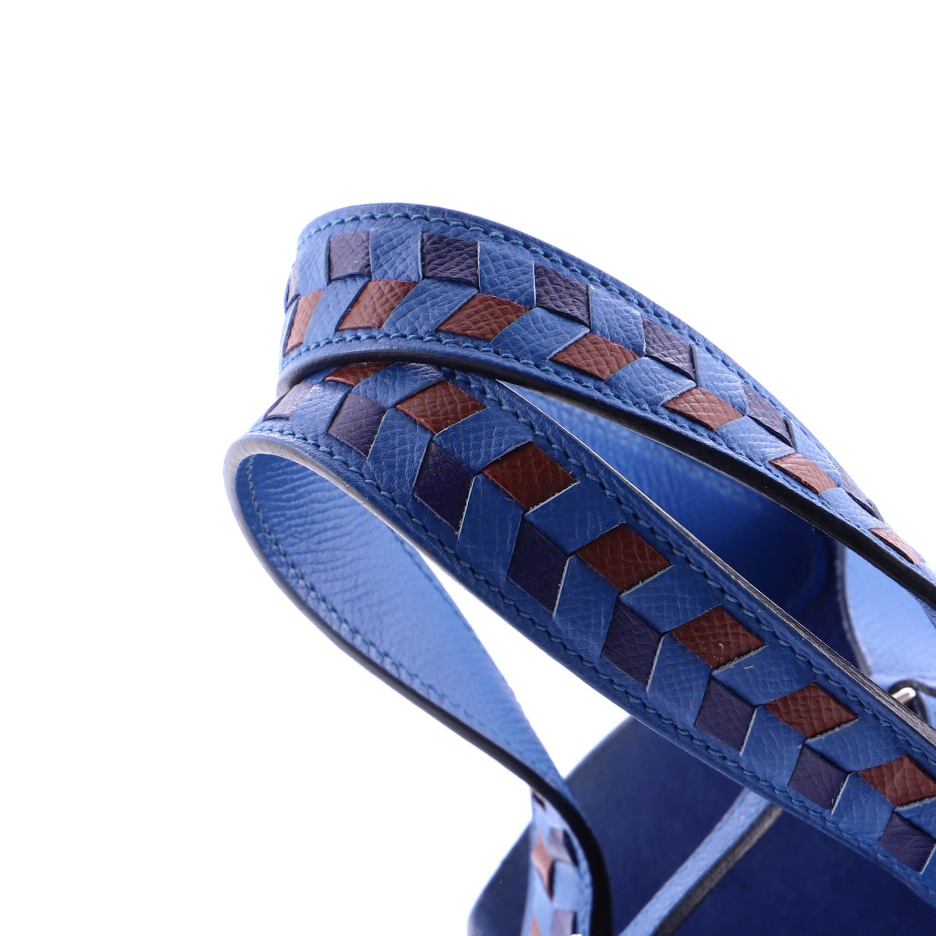 Pre-Owned Hermes Picotin Lock Bag Tressage Epsom PM, Alternate, color, Bleu Zellige/Blenencre/Rouge H