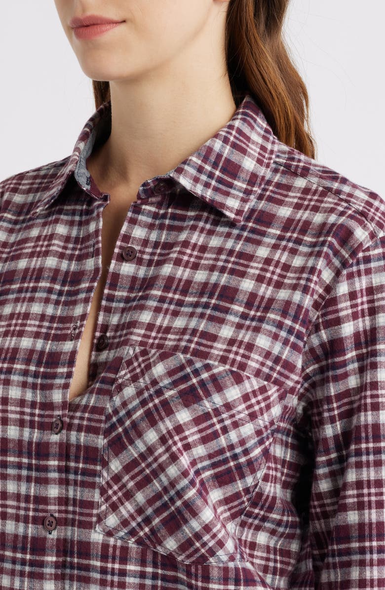 Brooklyn Industries Bordeoux Check Shirt, Alternate, color, Bordeoux Check