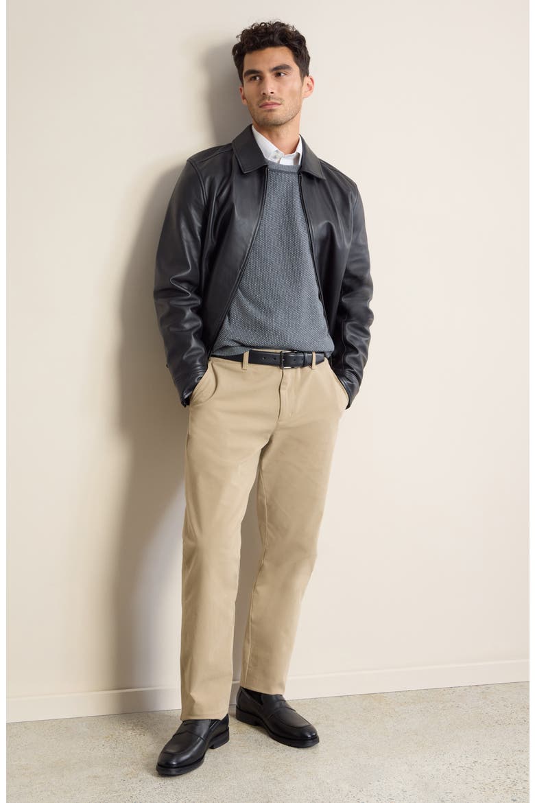 Two Tone Cotton & Cashmere Crewneck Sweater, Alternate, color, COAL- GREY DECEMBER HEATHER
