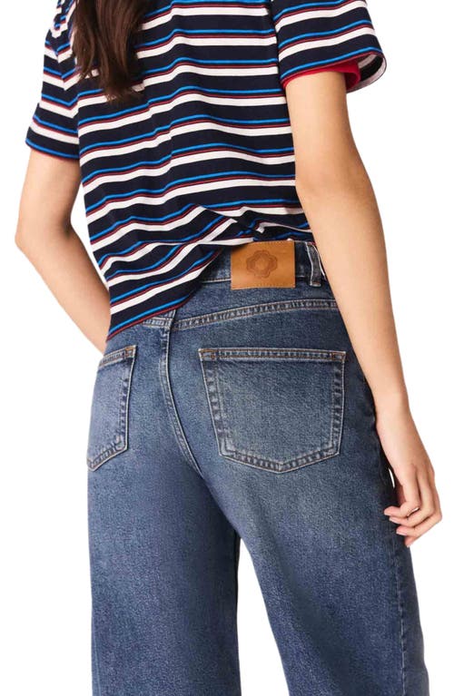 Maje High Rise Wide Leg Jeans In Blue In Blue