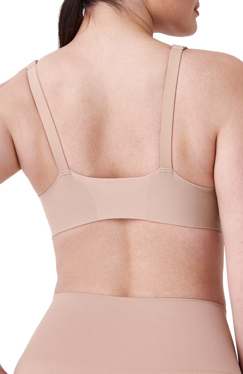 SPANX<sup>®</sup> SPANXsmooth<sup>™</sup> Bra-llelujah!<sup>®</sup> Adjustable Plunge Wireless Lift Bra, Alternate, color, Toasted Oatmeal