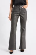 Good American High Waist Faux Leather Bootcut Pants