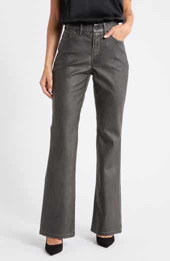 High Waist Faux Leather Bootcut Pants