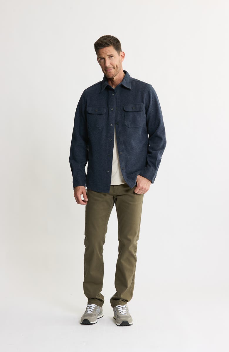 JACHS Brushed Knit Shirt Jacket, Alternate, color, Navy