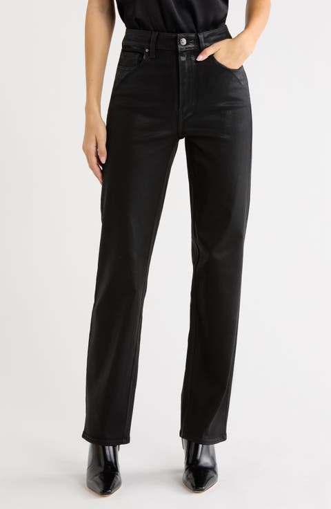 Stevie Coated High Waist Straight Leg Jeans
