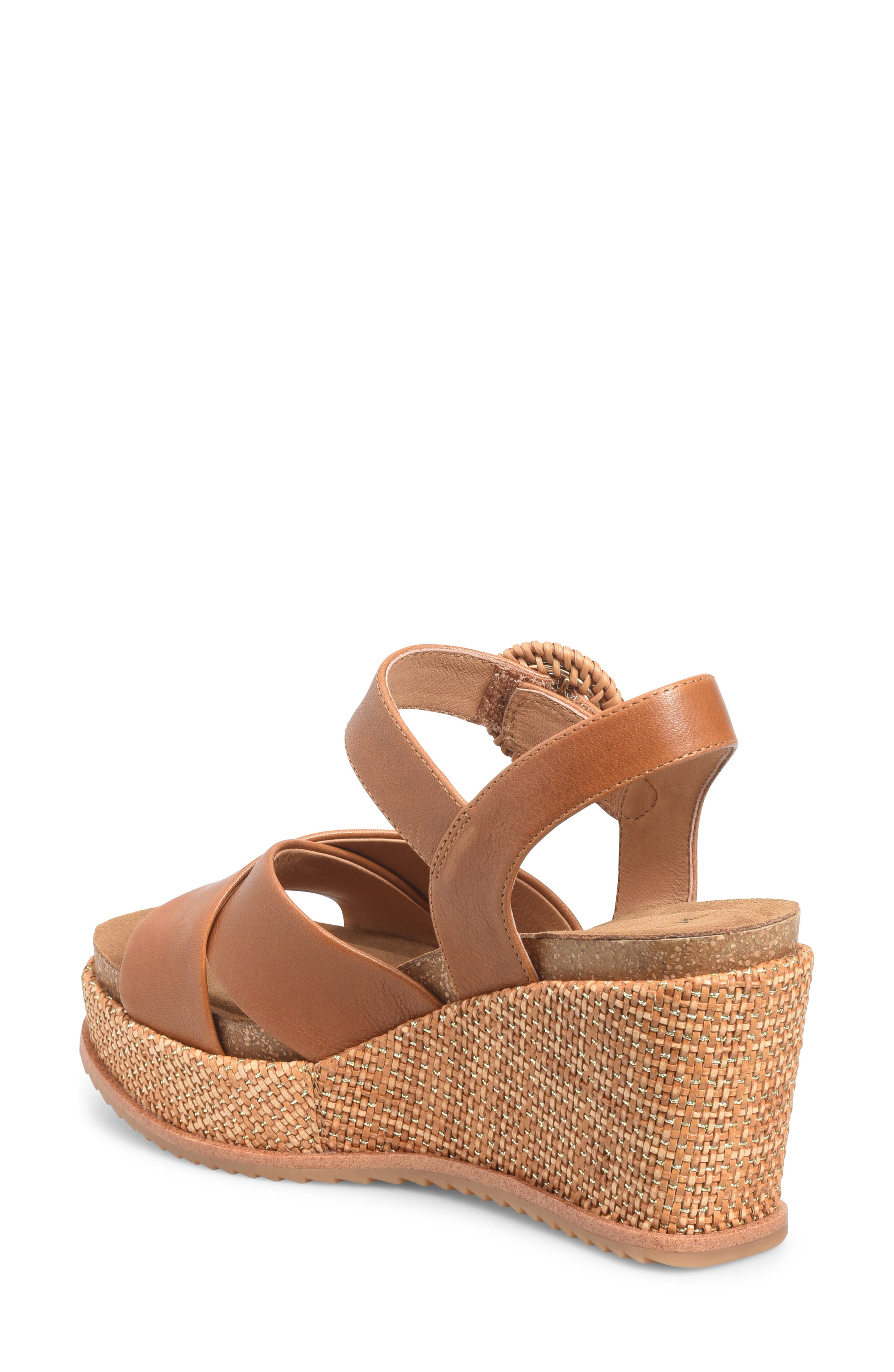 Söfft Dorathy Slingback Platform Wedge Sandal, Alternate, color, Luggage