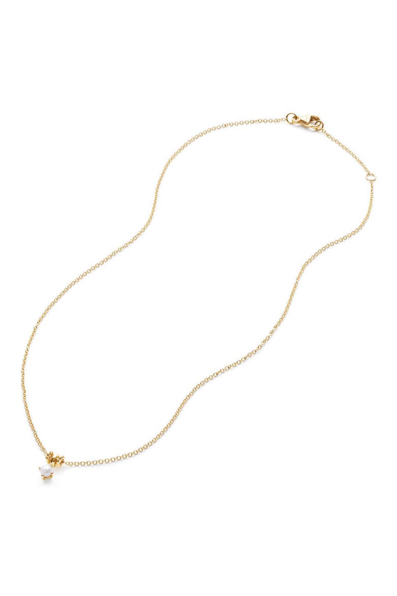 Cable Collectibles® Kids' Birthstone Necklace in 18K Gold, Alternate, color, PEARL