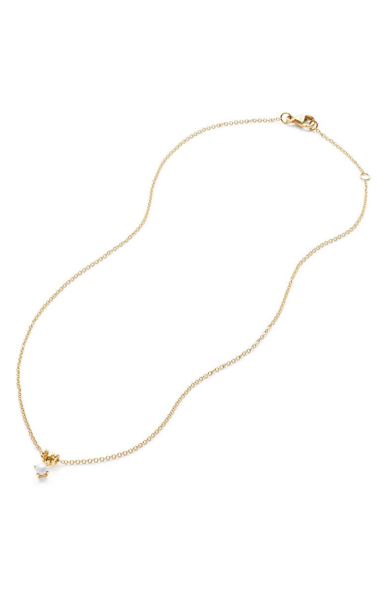 David Yurman Cable Collectibles<sup>®</sup> Kids' Birthstone Necklace in 18K Gold, Alternate, color, 