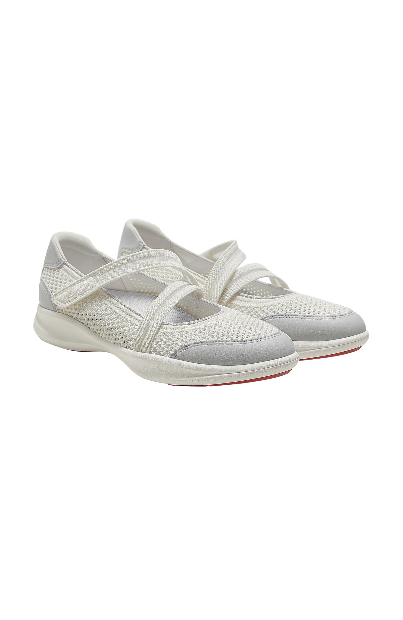 Isabeli Round-Toe Mesh Mary-Jane Sneaker Flats, Main, color, Spot Natural Flower Grey