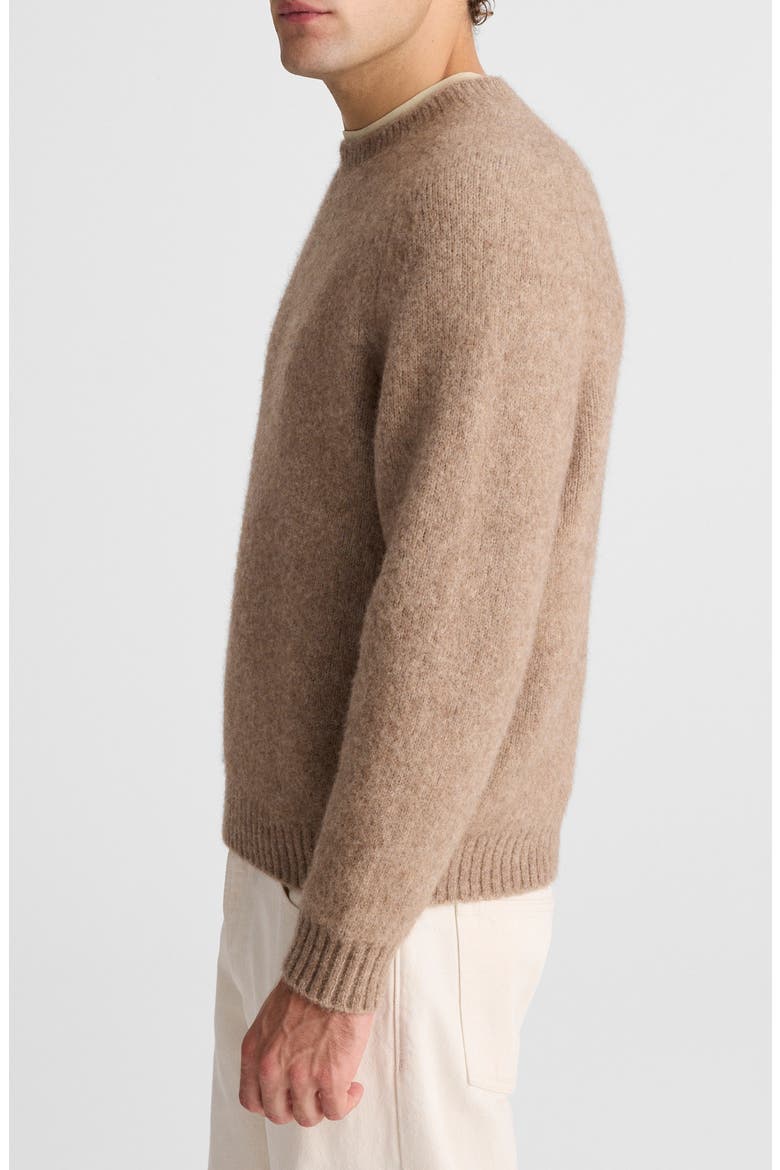 Crewneck Sweater, Alternate, color, HEATHER BROWN