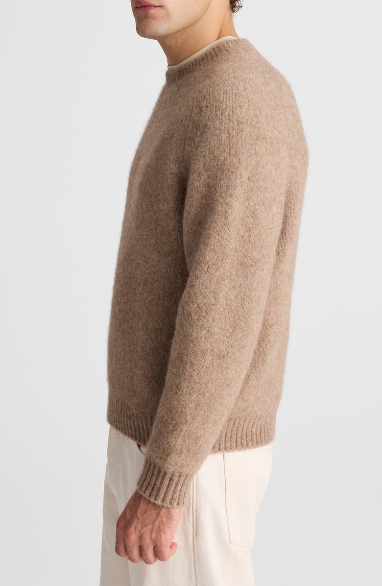 Madewell Crewneck Sweater, Alternate, color, Heather Brown