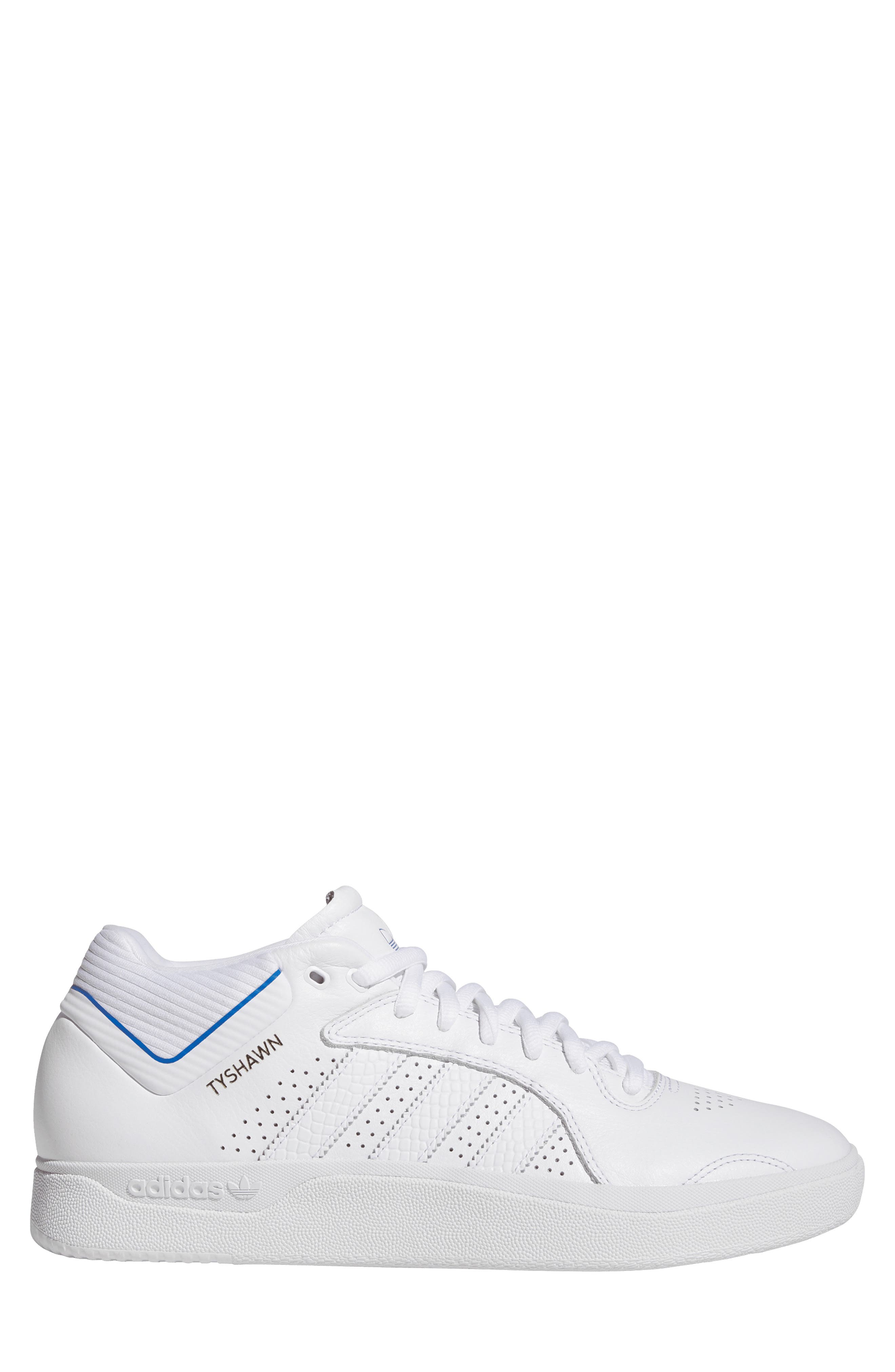adidas Tyshawn Skateboarding Sneaker, Alternate, color, White/ Bluebird/ Gold
