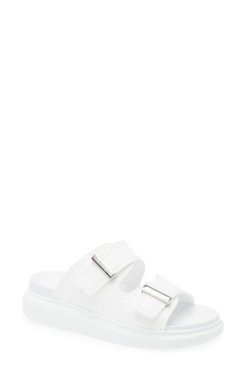 Alexander Mcqueen Mcqueen Hybrid Slide Sandal In New Ivory/silver