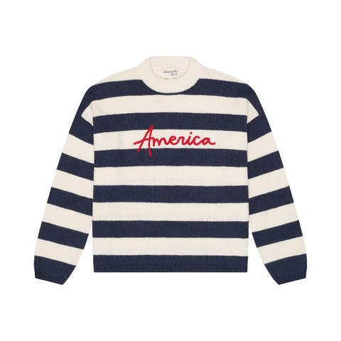 Sadie Crewneck Sweater America Stripes