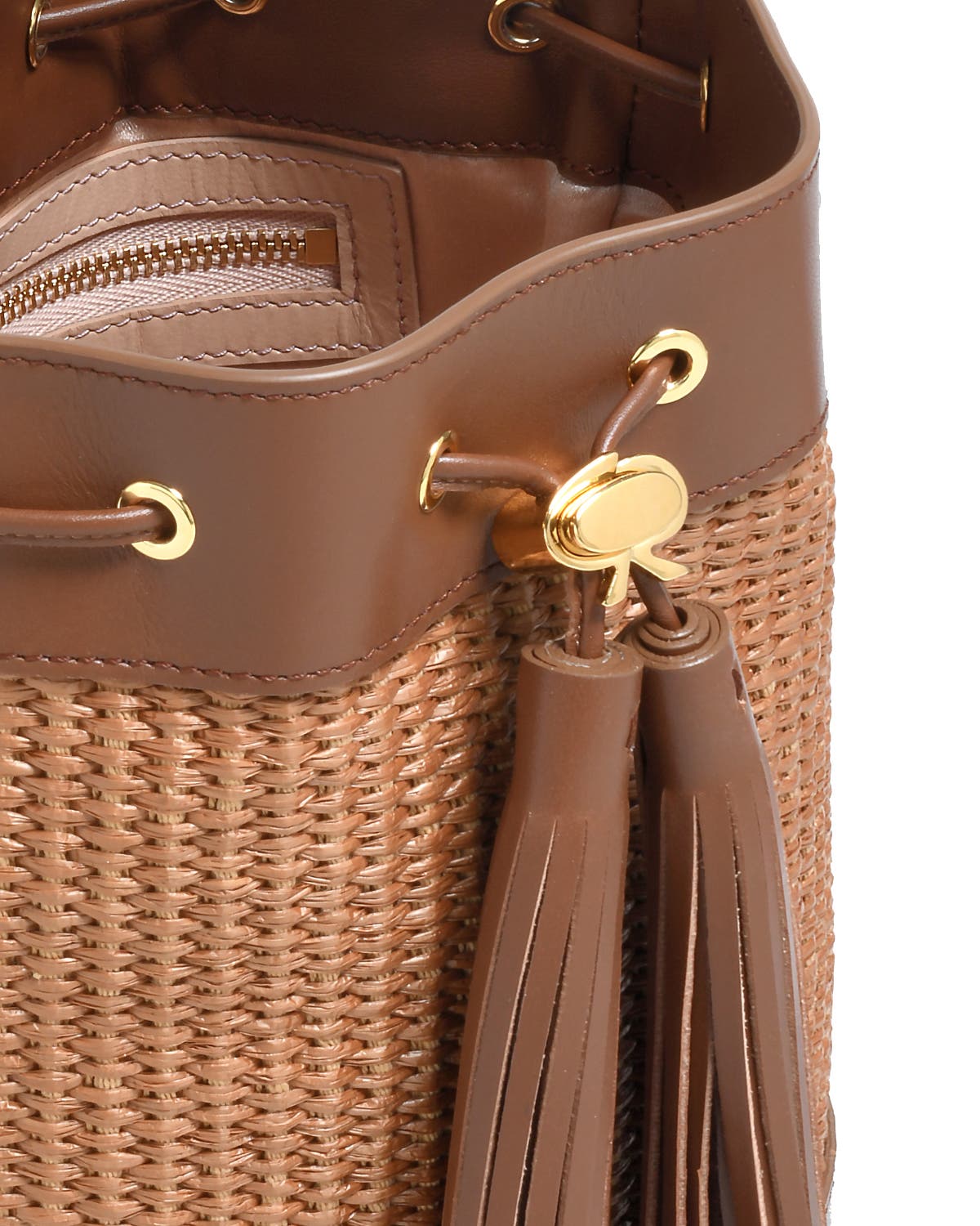 Gianvito Rossi Sienna Bag, Alternate, color, Brown Raffia And Leather