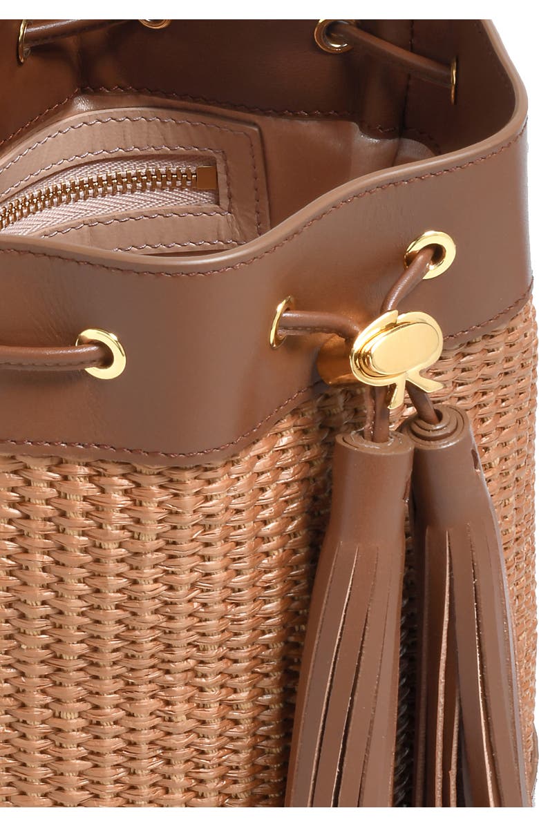 Gianvito Rossi Sienna Bag, Alternate, color, Brown Raffia And Leather