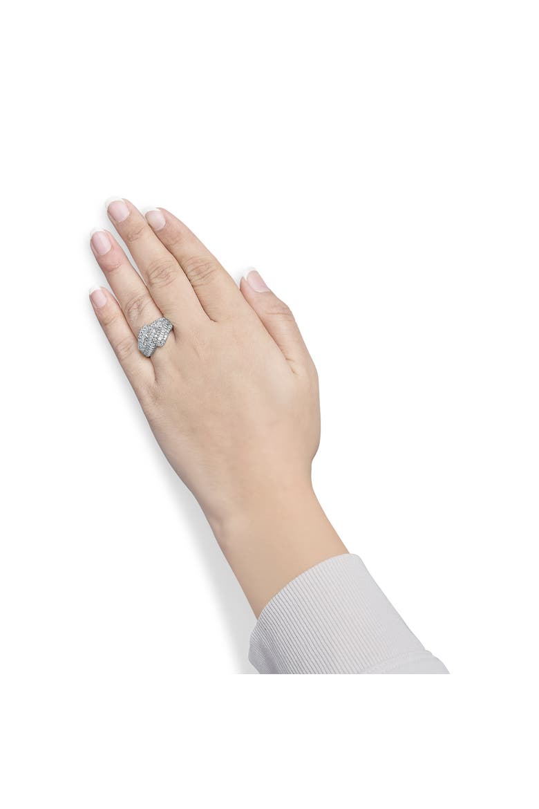 14K White Gold 1 3/4 Cttw Baguette Diamond Cocktail Ring Band, Alternate, color, White Gold