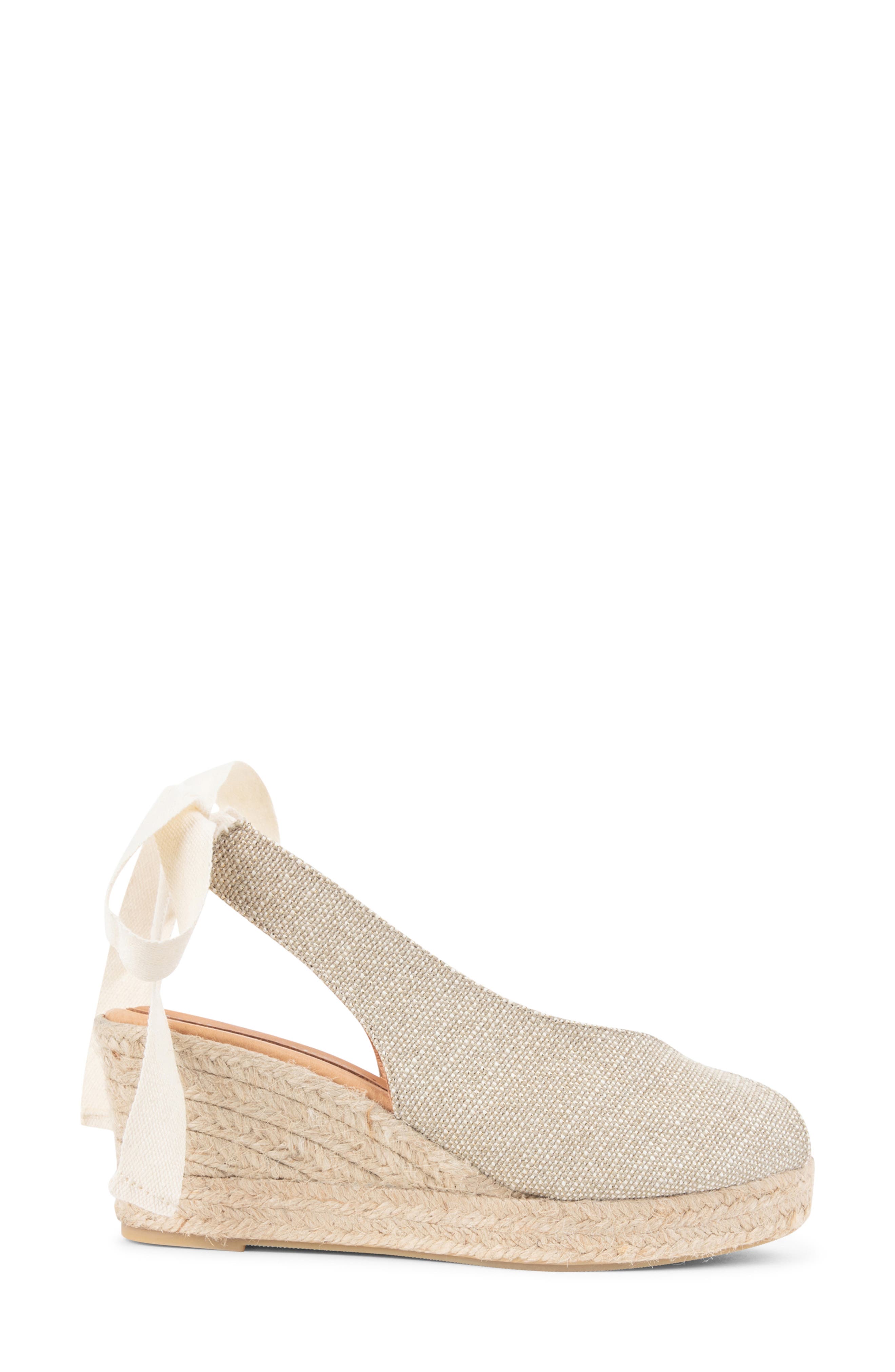 patricia green Dolce Espadrille Wedge Sandal, Alternate, color, Natural Lurex