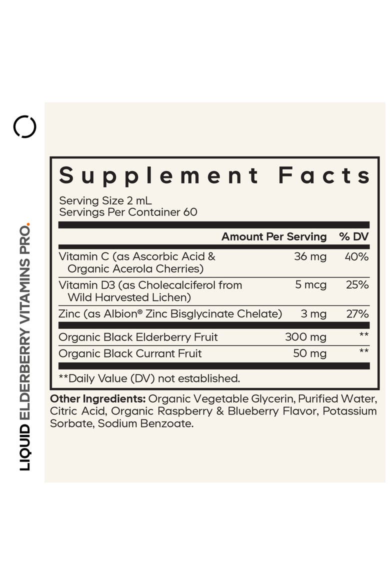 Black Elderberry Syrup Supplement for Kids & Adults, Alternate, color, White