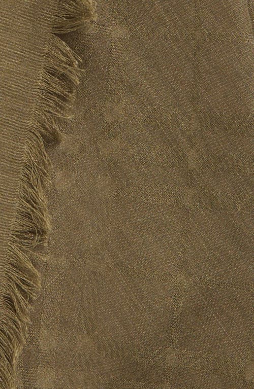 Burberry Medium Check Jacquard Wool & Silk Scarf In Green