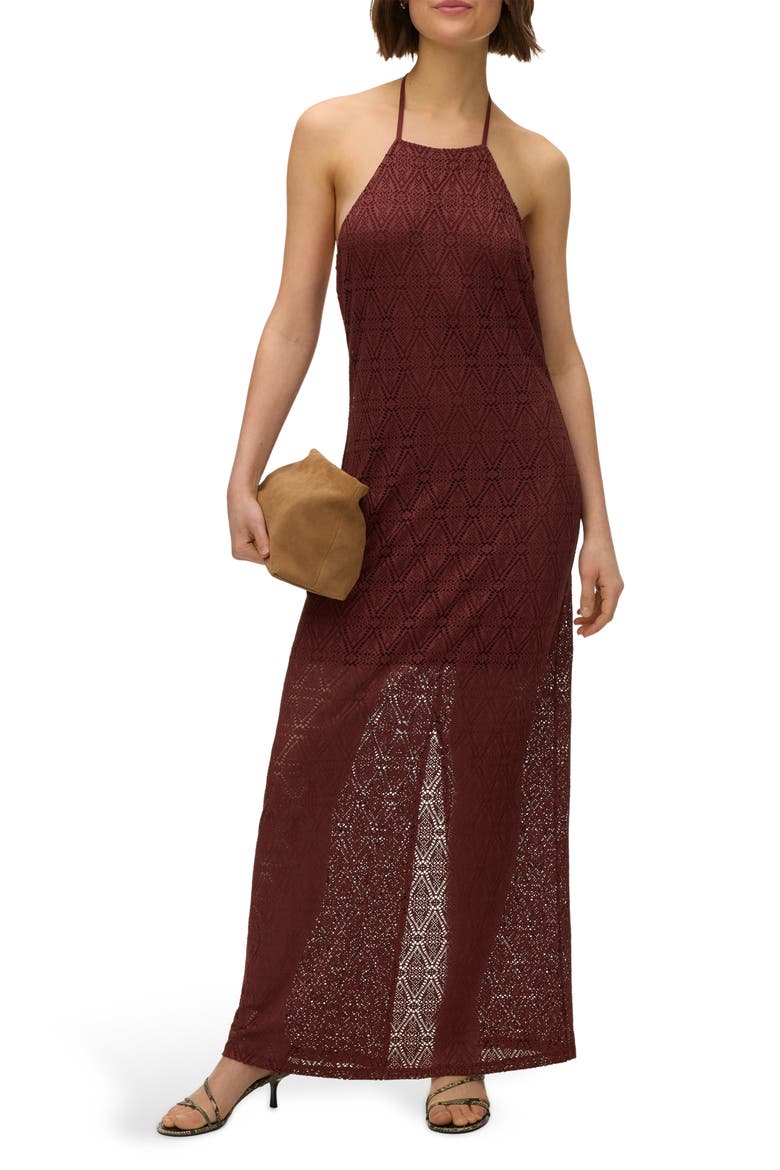 Maya Maxi Halter Dress, Main, color, ANDORRA