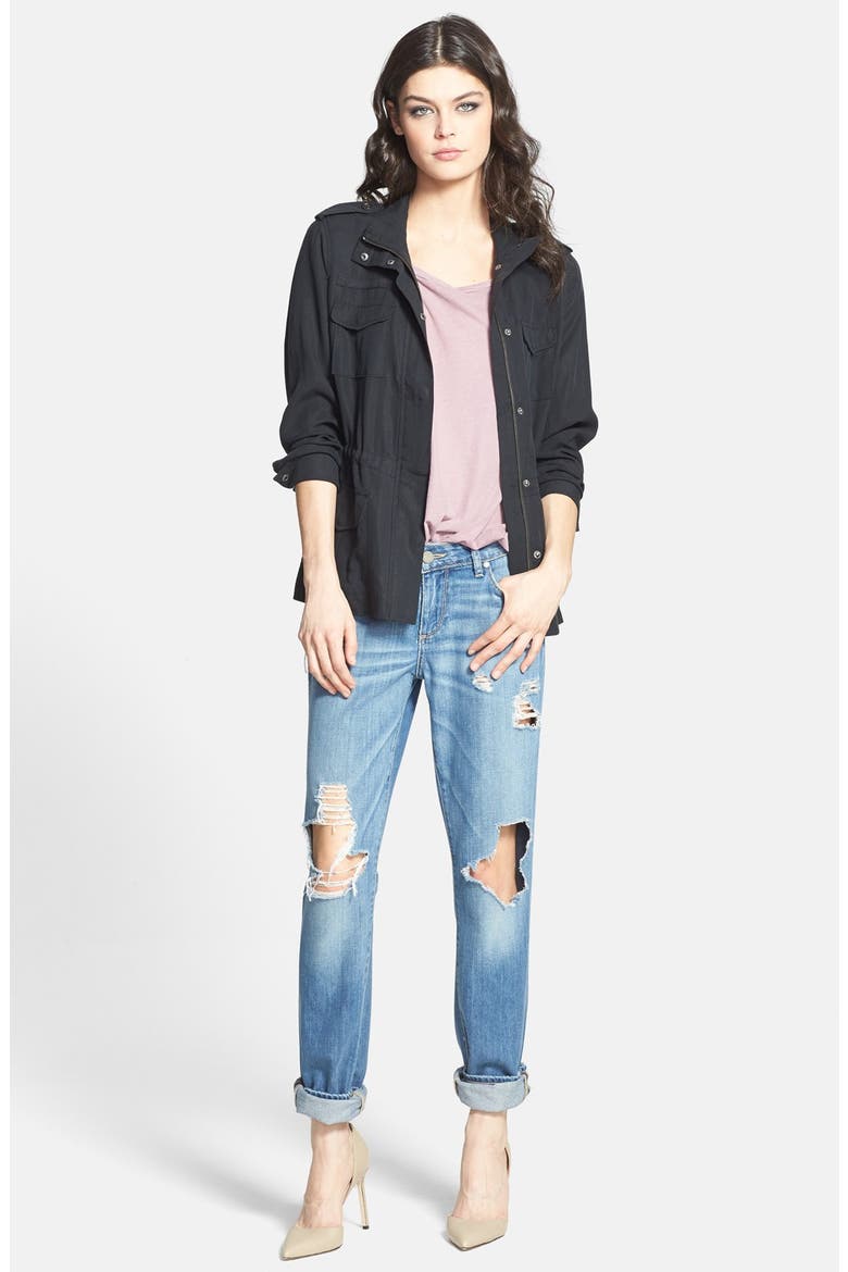 Denim 'Jimmy Jimmy' Destroyed Boyfriend Jeans, Alternate, color, CLIFTON