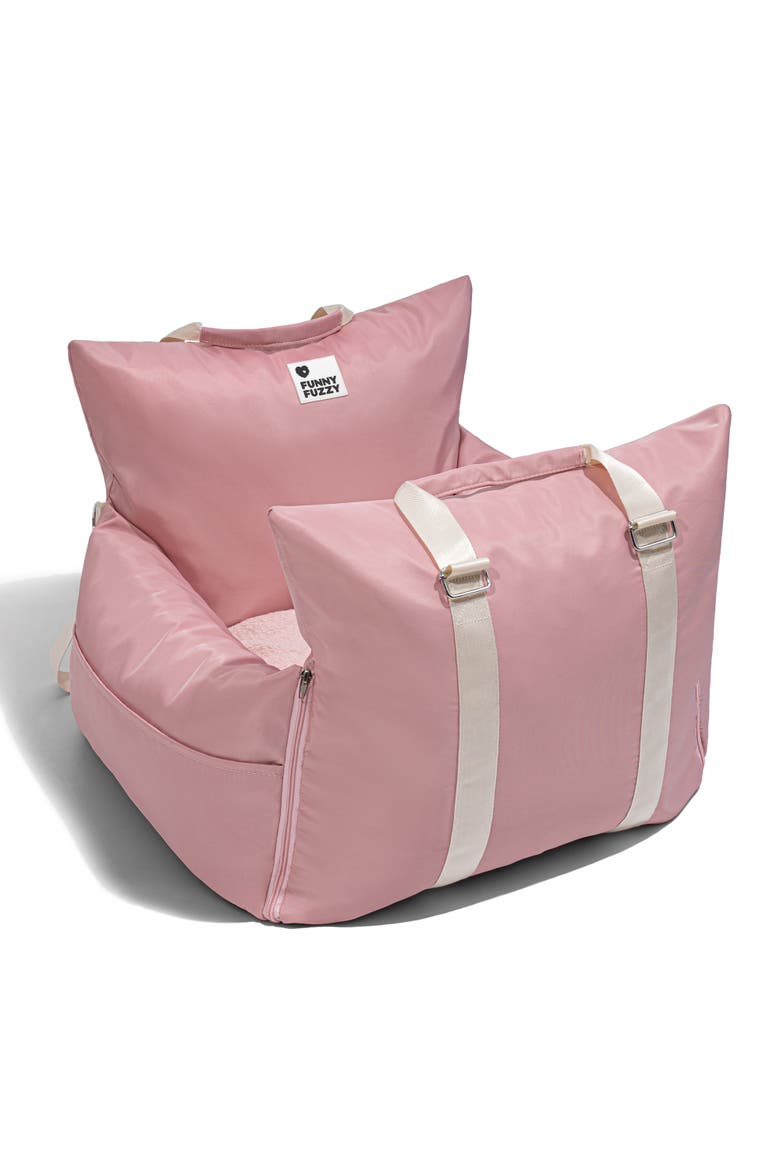 First Class Waterproof Dog Car Seat Bed, Main, color, Pink